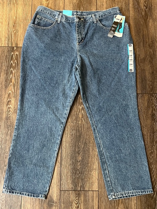 Lee Denim - NWT Lee Relaxed Fit Straight Leg Blue Jeans Womens Size 16W Petite